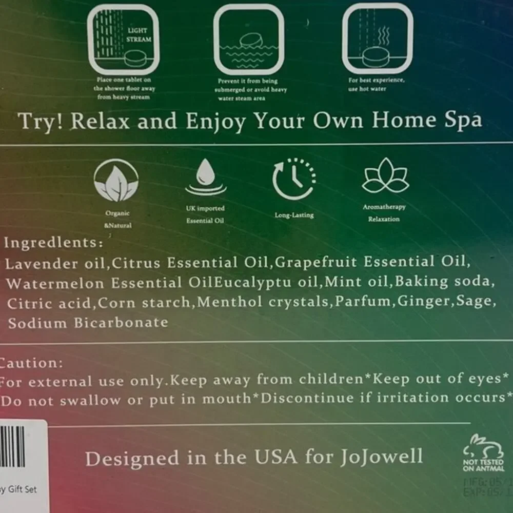 JOJOWELL Aromatherapy Shower Steamers 18 Shower Tablets NEW
